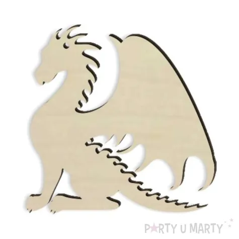 zawieszka drewniana smok 90 x 90 mm