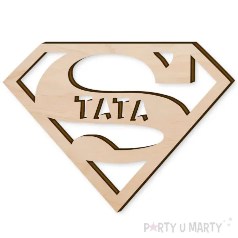 zawieszka drewniana super tata 100x74 mm