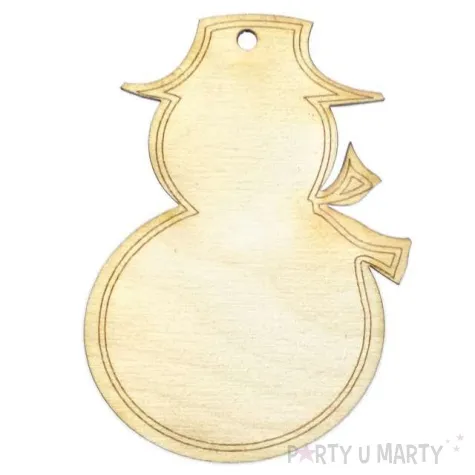 zawieszka drewniana swiateczna balwan deco 55 x 75 mm