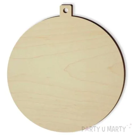 zawieszka drewniana swiateczna bombka 70 x 77 mm 10 szt