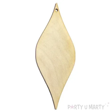 zawieszka drewniana swiateczna bombka lezka 126 x 50 mm 10 szt