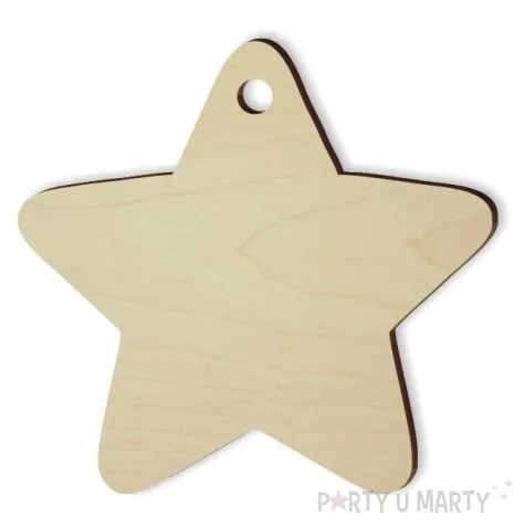 zawieszka drewniana swiateczna gwiazdka 10 szt