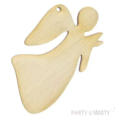 zawieszka drewniana swiateczny aniol 74 x 85 mm 10 szt