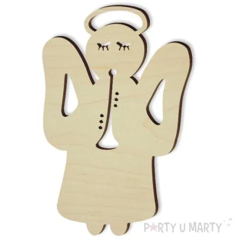 zawieszka drewniana swiateczny aniolek 51 x 80 mm 10 szt
