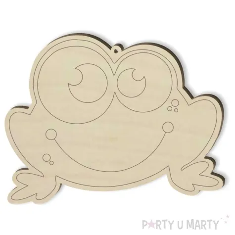 zawieszka drewniana szczesliwa zaba 100 x 77 mm