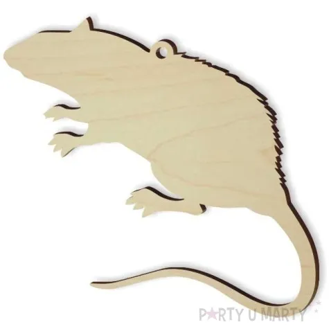 zawieszka drewniana szczur 1 80 x 76 mm