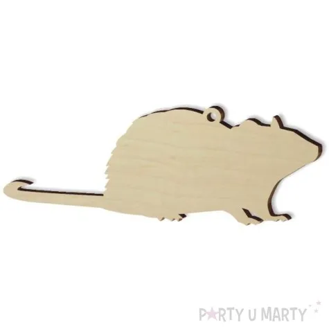 zawieszka drewniana szczur 2 100 x 38 mm