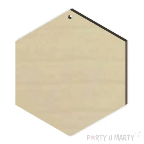 zawieszka drewniana szesciokat 90 mm