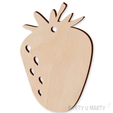 zawieszka drewniana troskawka jedzenie 57x38 mm