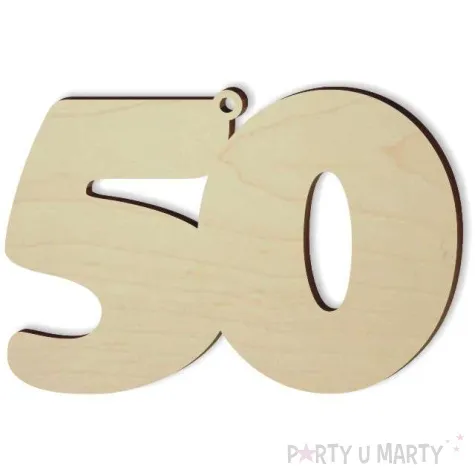 zawieszka drewniana urodziny 50 89 x 60 mm