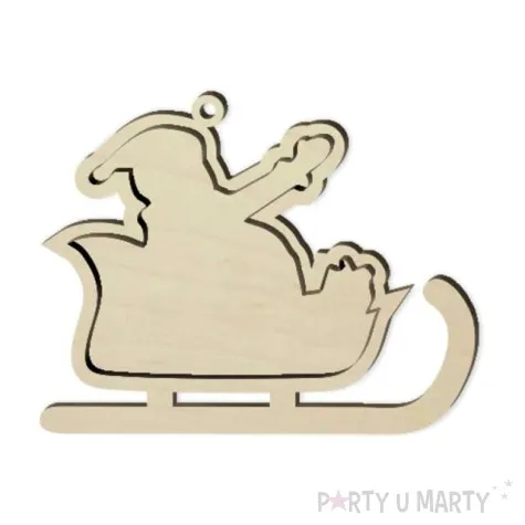 zawieszka drewniana wyklejanka mikolaj 105 x 85 mm