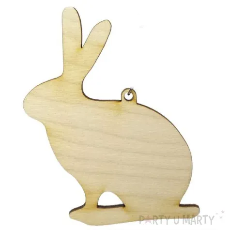 zawieszka drewniana zajac 64x85 mm 10 szt