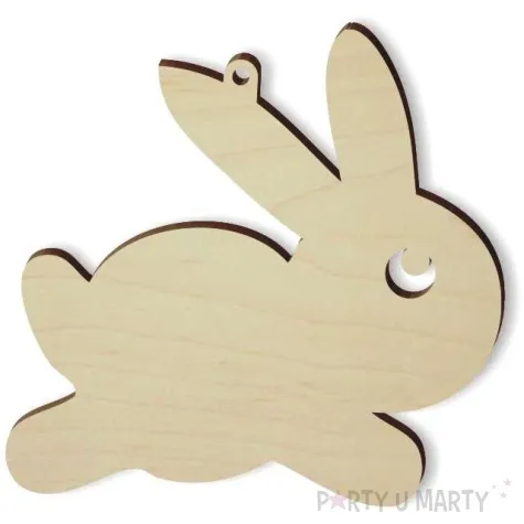 zawieszka drewniana zajac kicajacy 85x84 mm 10 szt