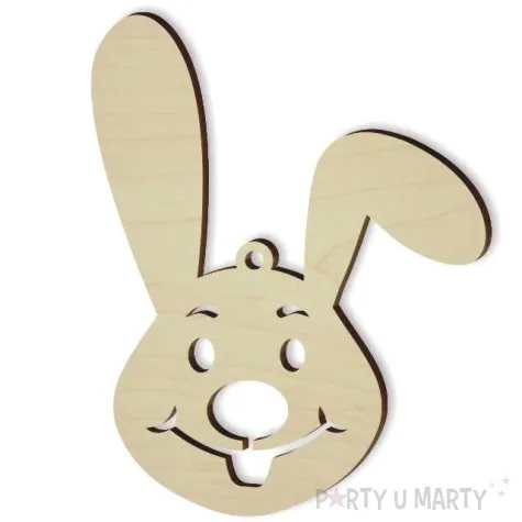 zawieszka drewniana zajac klapouchy 63x80 mm