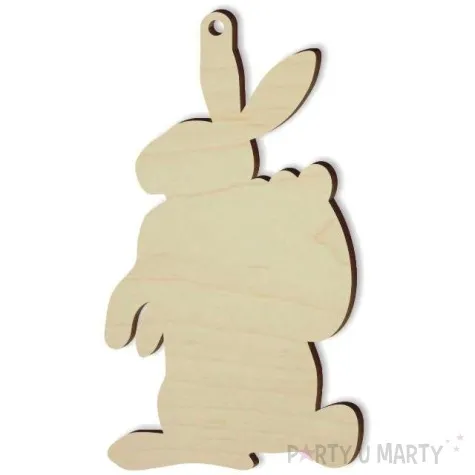 zawieszka drewniana zajac wloczykij 48x85 mm 10 szt