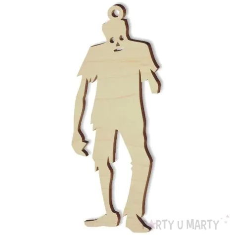 zawieszka drewniana zombie 33 x 85 mm