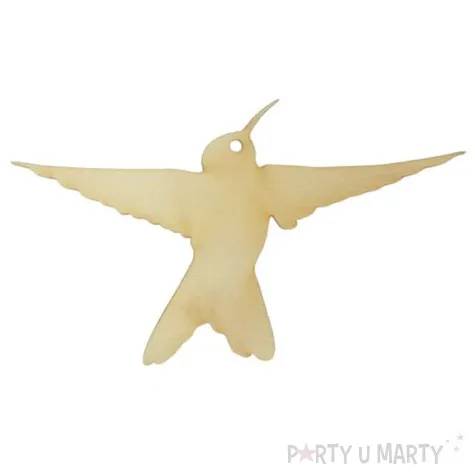 zawieszka drewniana zwierzeta ptak zimorodek 122x70 mm 10 szt