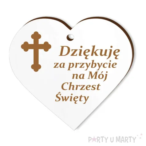 zawieszka hdf podziekowania chrzest sw krzyz bialy 5 cm 5 szt