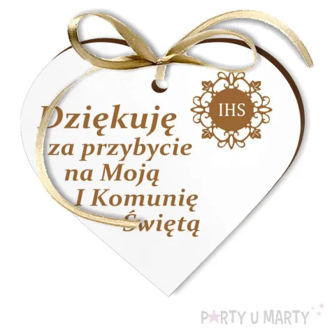 zawieszka hdf podziekowania komunia sw hostia bialy 5 cm 5 szt