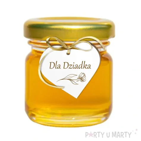 zawieszka hdf serduszko dla dziadka bialy 10 szt