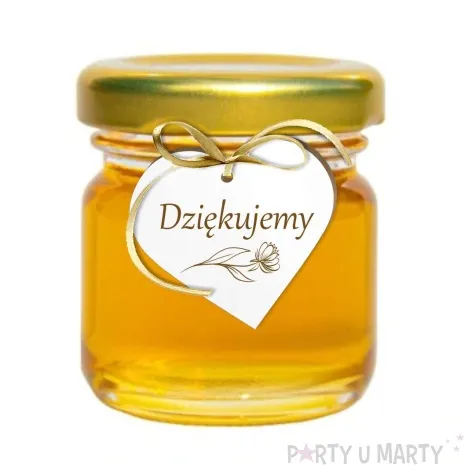 zawieszka hdf serduszko dziekujemy bialy 10 szt