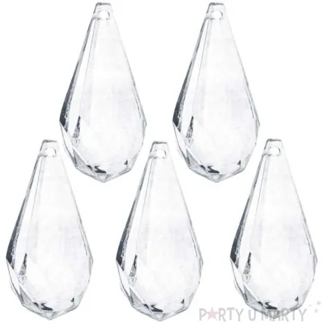zawieszka kropla bezbarwna 2 3x5 1cm 5szt 1op