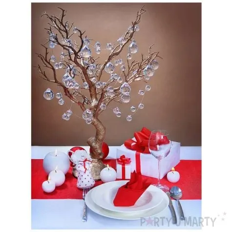 zawieszka kula bezbarwna 3 2x3 4cm 5szt 1op