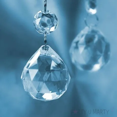 zawieszka kula bezbarwna 3 2x3 4cm 5szt 1op