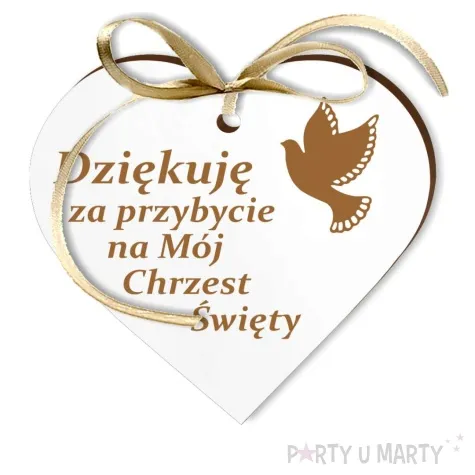 zawieszka laminowana podziekowania chrzest sw golebica 5 cm 5 szt