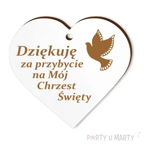 zawieszka laminowana podziekowania chrzest sw golebica 5 cm 5 szt