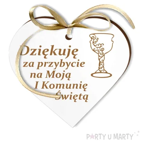 zawieszka laminowana podziekowania komunia sw kielich 5 cm 5 szt