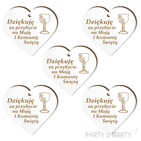 zawieszka laminowana podziekowania komunia sw kielich 5 cm 5 szt
