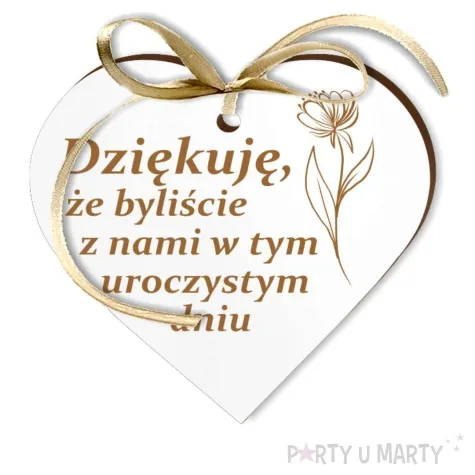 zawieszka laminowana podziekowania uniwersal kwiat 5 cm 5 szt