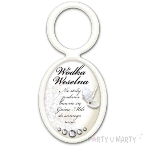 zawieszka na alkohol wodka weselna golabek 20 szt