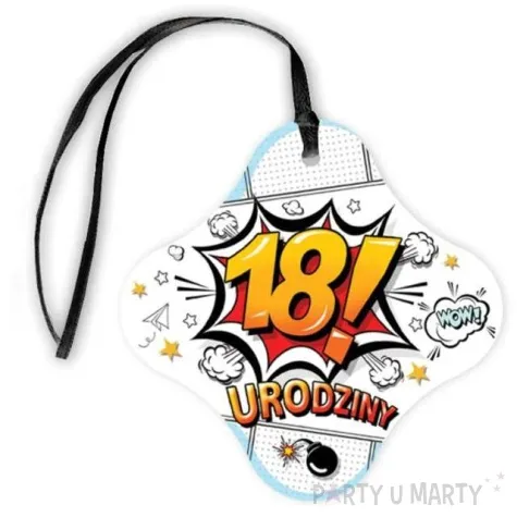 zawieszka na butelke 18 urodziny 20 szt