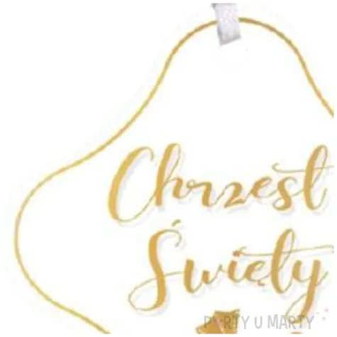 zawieszka na butelke chrzest swiety dekoracjepolska 20 szt