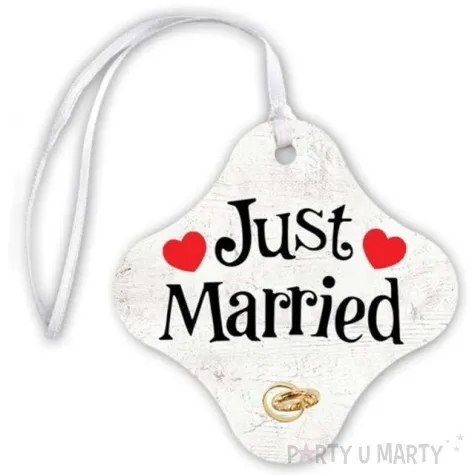 zawieszka na butelke just married 20 szt