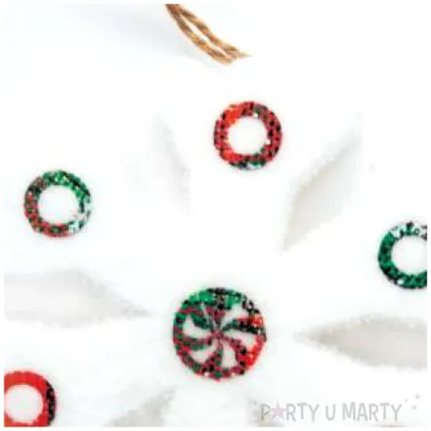 zawieszka na choinke biala sniezynka partypal 12 x 12 cm