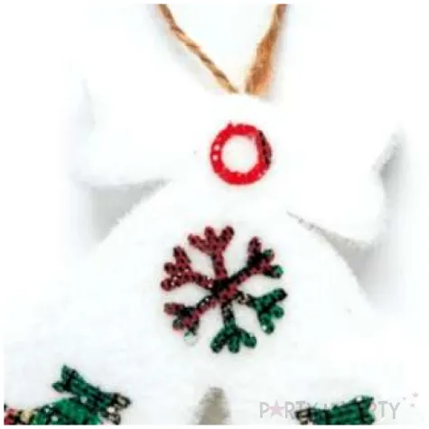 zawieszka na choinke biale dzwoneczki partypal 14 x 12 cm