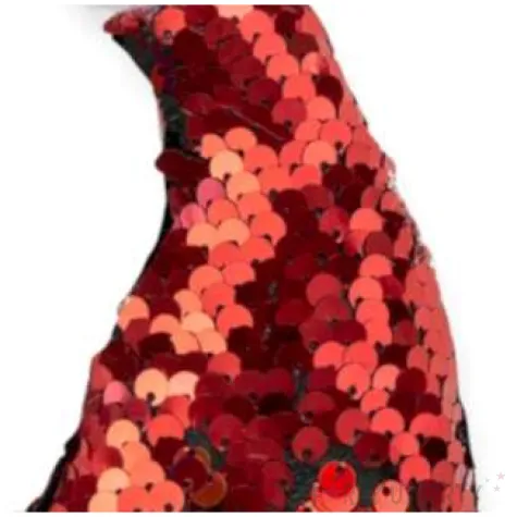 zawieszka na choinke cekinowa czapeczka partypal 11 cm