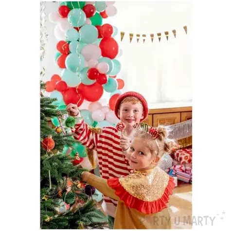 zawieszki choinkowe honeycomb swiateczny mix elf i mikolaj partydeco 5 szt