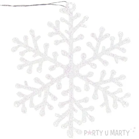 zawieszki dekoracyjne sniezynki bialy arpex 6 szt