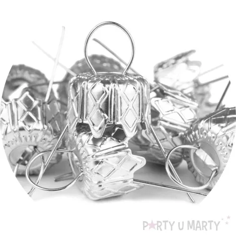 zawieszki do bombek duze zaczepy srebrny czakos 10 szt