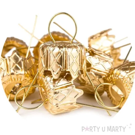 zawieszki do bombek duze zaczepy zloty czakos 10 szt