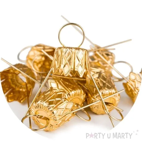 zawieszki do bombek mini zaczepy zloty czakos 10 szt