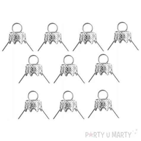 zawieszki do bombek srebrne brewis 10 szt