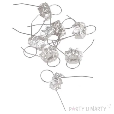 zawieszki do bombek wbijane srebrne arpex 8 szt