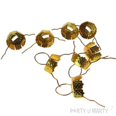 zawieszki do bombek wbijane zlote arpex 8 szt