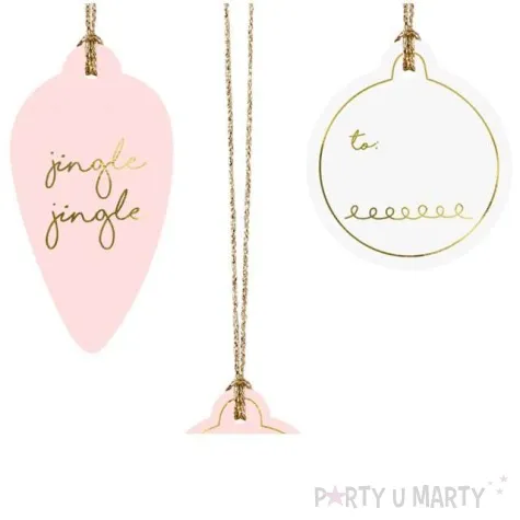 zawieszki do prezentow bombki mix partydeco 12 szt