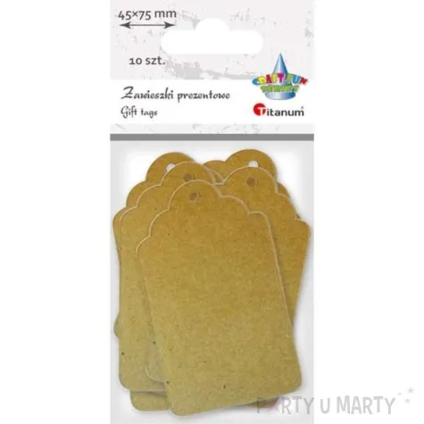 zawieszki do prezentow craft fun series eco bezowe titanium 10 szt